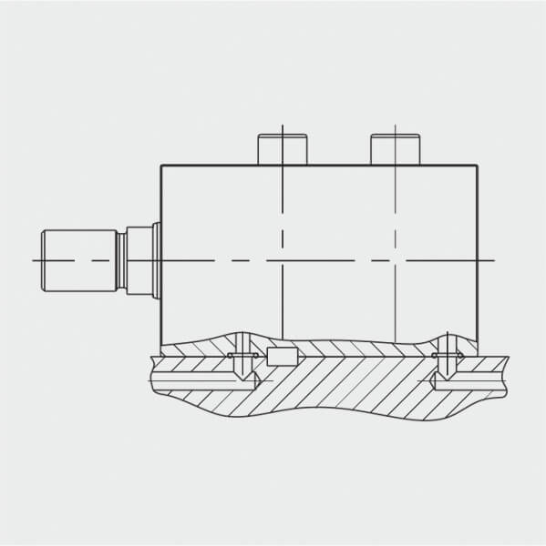 Block cylinder mounting Variant E