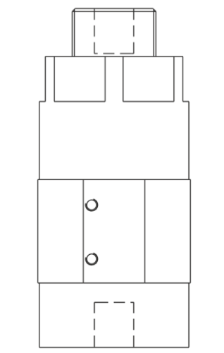 Druckübersetzer Bauvariante mit G1/4-Gewindeanschluss Skizze